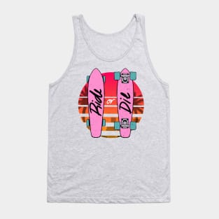 VSCO GIRL skateboard vintage retro sunset distressed Tank Top